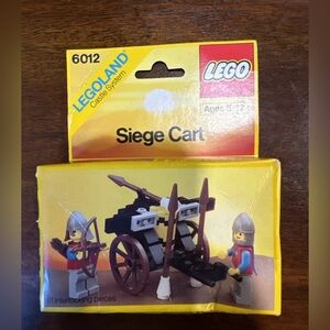 NIB SEALED Vintage 1980s Lego set 6012 Siege Cart